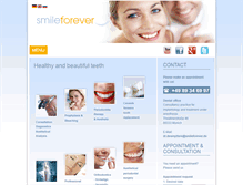 Tablet Screenshot of dentist-munich.net